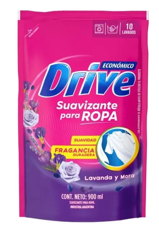 DRIVE SUAVIZANTE P/ROPA LAVANDA Y MORA X 900 ML(12)
