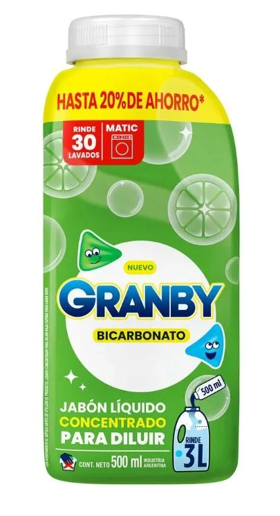 GRANBY J.LIQUIDO P/DILUIR C/BICARBONATO LIMON X 500 ML (12)