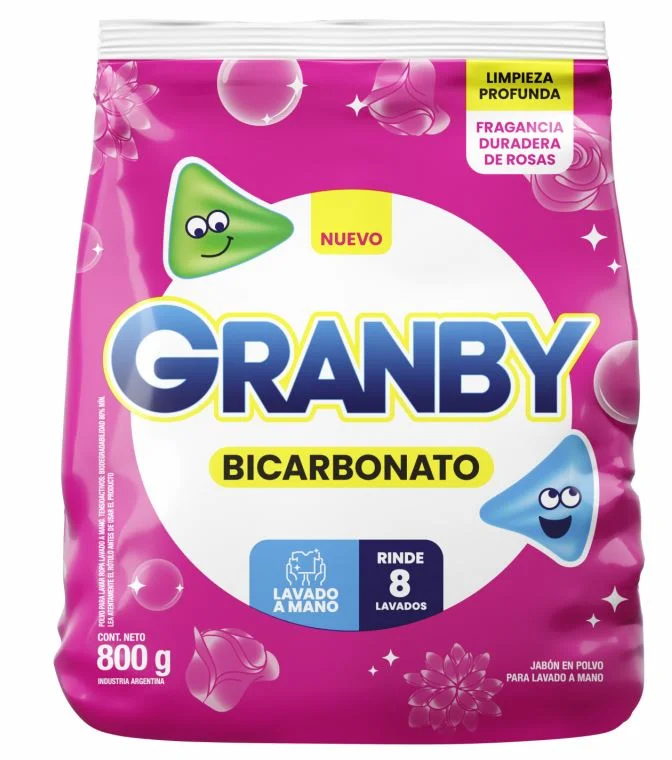 GRANBY J.POLVO REGULAR ROSAS C/BICARBONATO X 800 G.