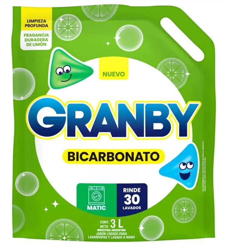 GRANBY J.LIQ.MATIC LIMON C/BICARBONATO X 3 L.(4) 