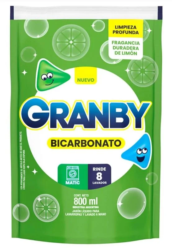 GRANBY J.LIQ.MATIC LIMON C/BICARBONATO X 800 ML(12)