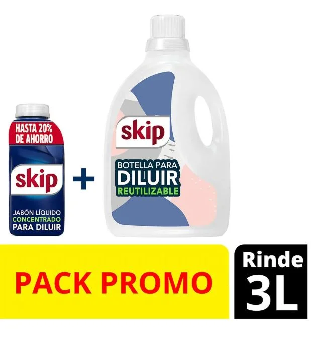 SKIP J.LIQUIDO BIO-ENZIMAS P/DILUIR X 500 ML + BOTELLA 3 L.(4)
