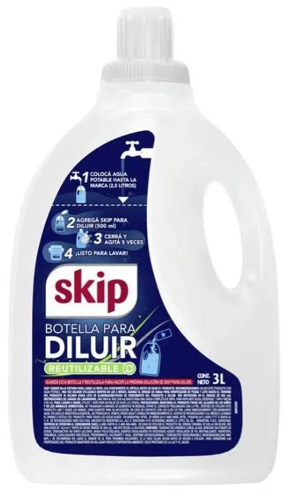 SKIP J.LIQUIDO BIO-ENZIMAS P/DILUIR X 500 ML + BOTELLA 3 L.(4)