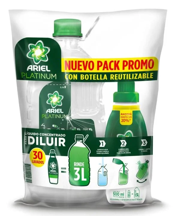 ARIEL J.LIQUIDO P/DILUIR X 500 ML.+ BIDON (4)