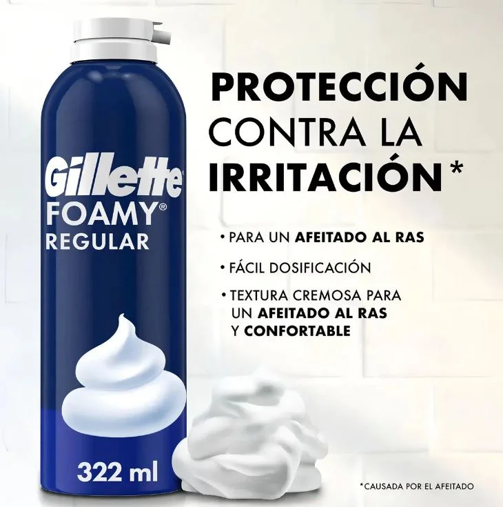 GILLETTE FOAMY ESPUMA REGULAR X 312 ML (12)