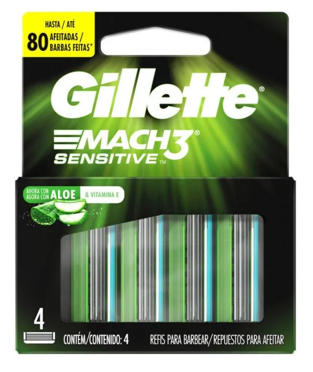 GILLETTE MACH3 SENSITIVE CARTUCHO X 4 U.(72)